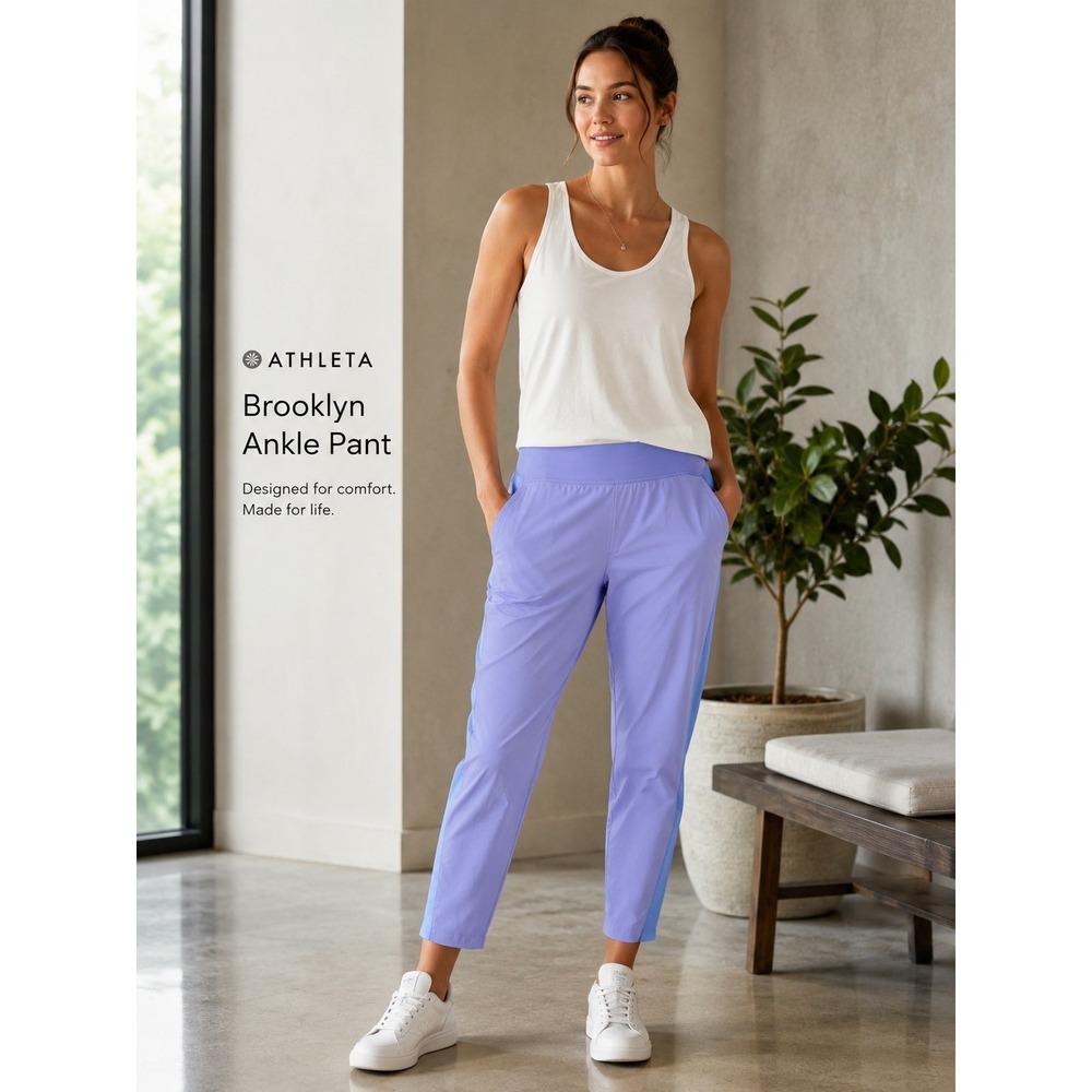 Athleta Brooklyn Ankle Pants Womens 26 Pull On Travel Stretch Casual Plus Size